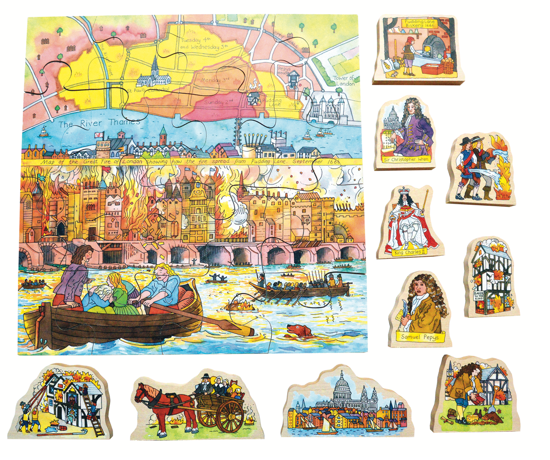 France Illustrated Map Wooden Jigsaw Puzzle for Children and