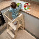 Bigjigs Toys Foldable Toddler Tower | Wooden Kids Kitchen & Counter Helper