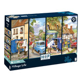 4 x 500 - Village Life 500 Piece Jigsaw Puzzles