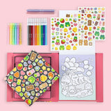 Tiger Tribe Great Big Colouring Set Magical Mini Worlds | Kids Travel Sets